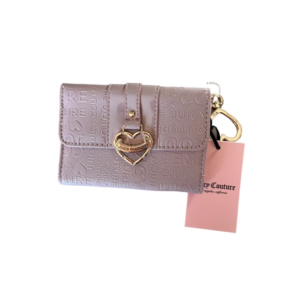 Juicy Couture Bags Juicy Couture Blush Pink Patent Leather Trifold Wallet Poshmark